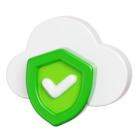 Cloud Protection  3D Icon