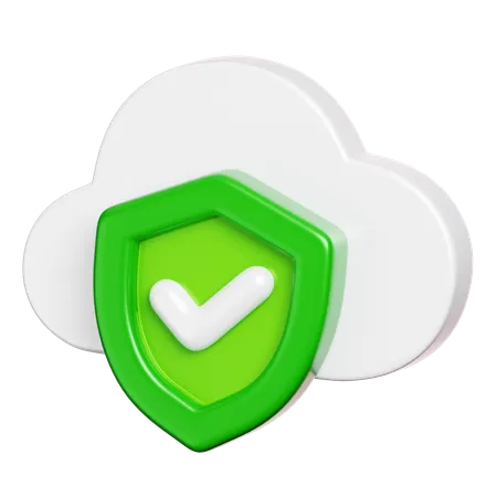 Cloud Protection  3D Icon