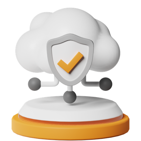 Cloud Protection  3D Icon