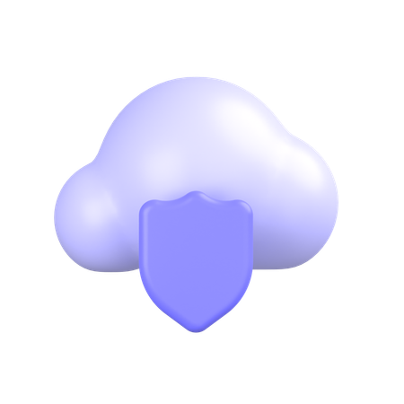 Cloud Protection  3D Icon