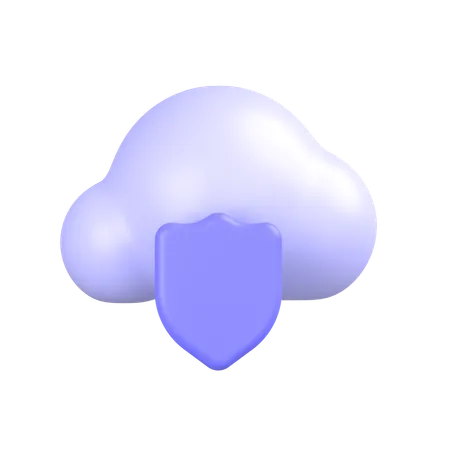 Cloud Protection  3D Icon