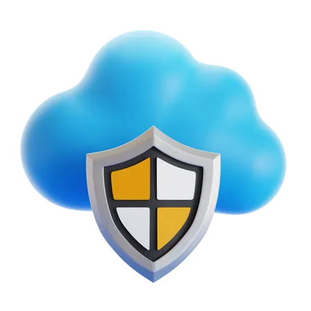 Cloud Protection  3D Icon