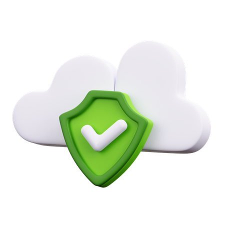 Cloud Protection  3D Icon