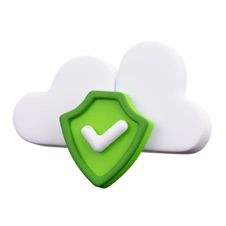 Cloud Protection  3D Icon