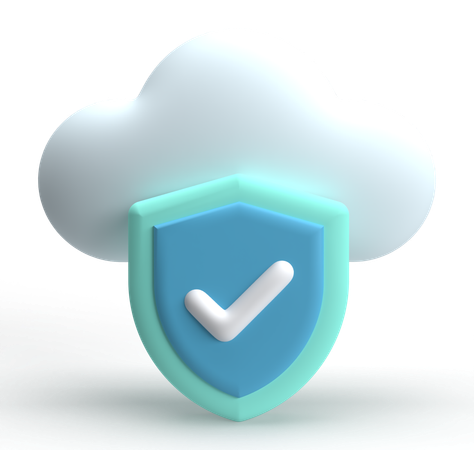 Cloud Protection  3D Icon