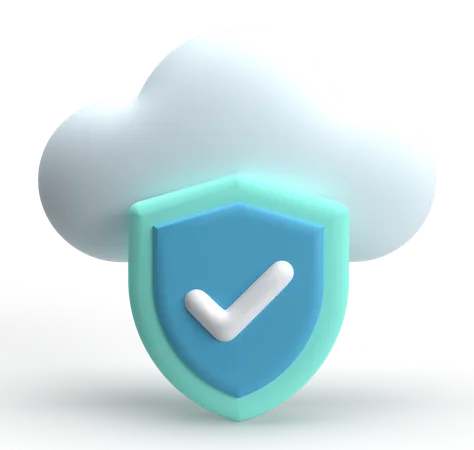 Cloud Protection  3D Icon