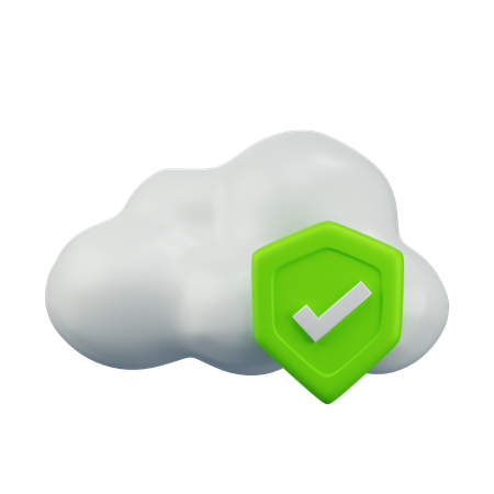 Cloud Protection  3D Icon