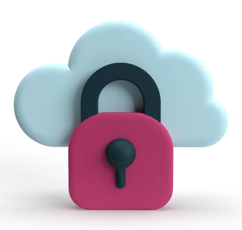 Cloud Protection  3D Icon