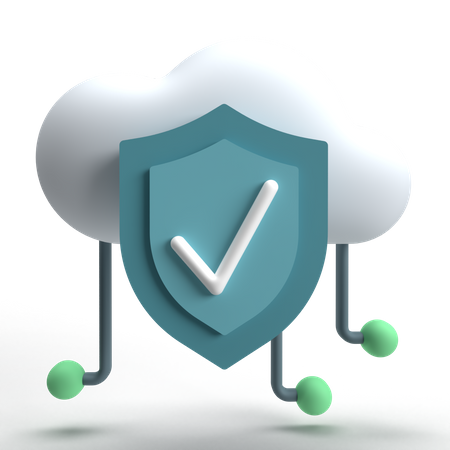 Cloud Protection  3D Icon