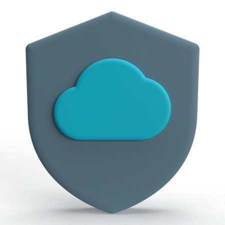 Cloud Protection  3D Icon