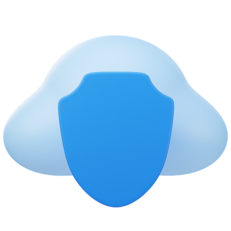 Cloud Protection  3D Icon