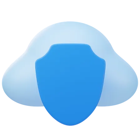 Cloud Protection  3D Icon