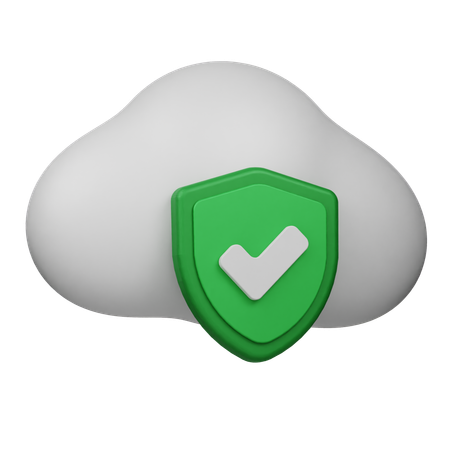 Cloud Protection  3D Icon