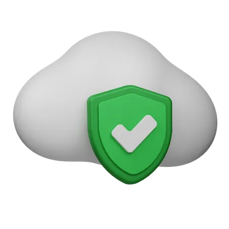 Cloud Protection  3D Icon