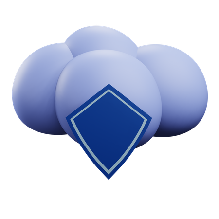 Cloud Protection  3D Icon