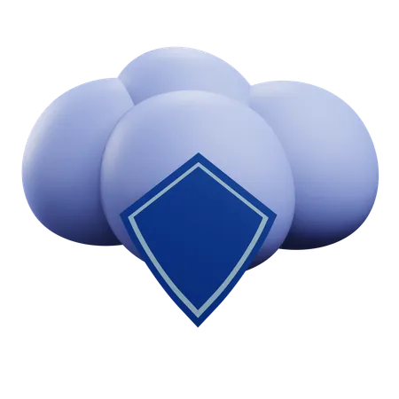 Cloud Protection  3D Icon