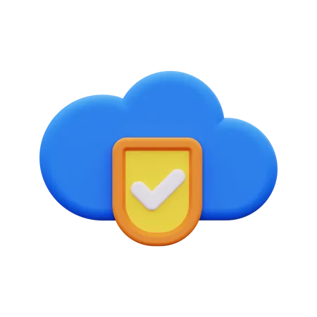 Cloud Protection 3D Icon