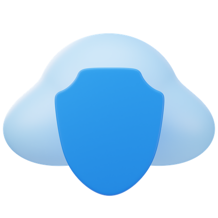 Cloud Protection  3D Icon