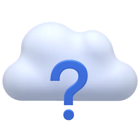 Cloud Question  3D Icon