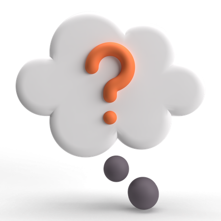 Cloud Question  3D Icon