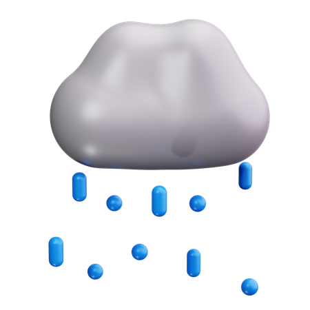 雲 雨  3D Icon