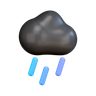 3d cloud-rain logo