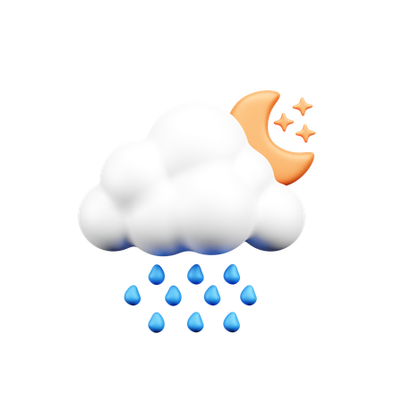 Cloud Rain  3D Icon