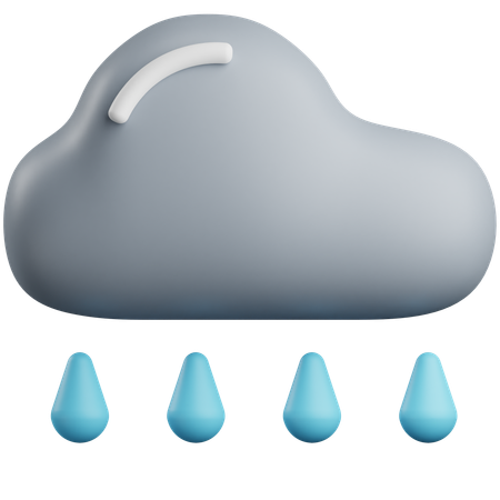 Cloud Rain  3D Icon