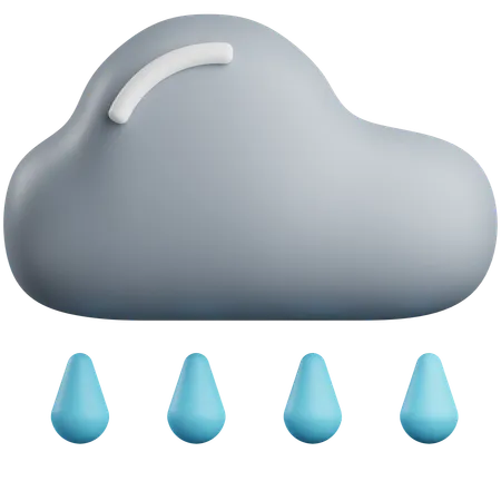 Cloud Rain  3D Icon