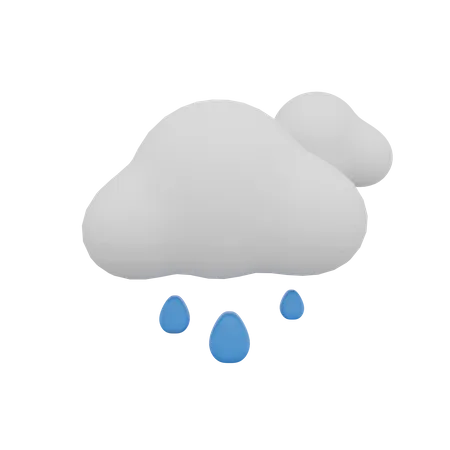 Cloud Rain Weather  3D Icon