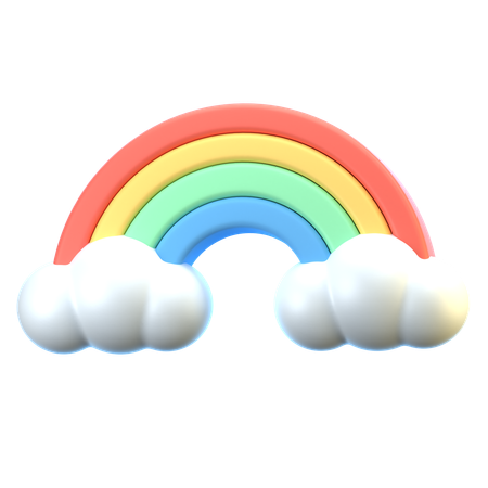 Cloud Rainbow  3D Icon