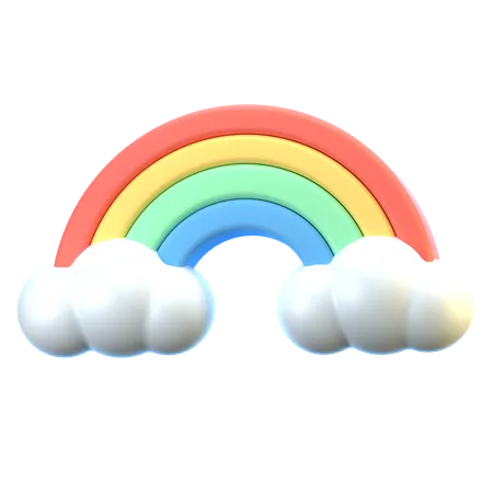 Cloud Rainbow  3D Icon