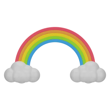 Cloud Rainbow  3D Icon