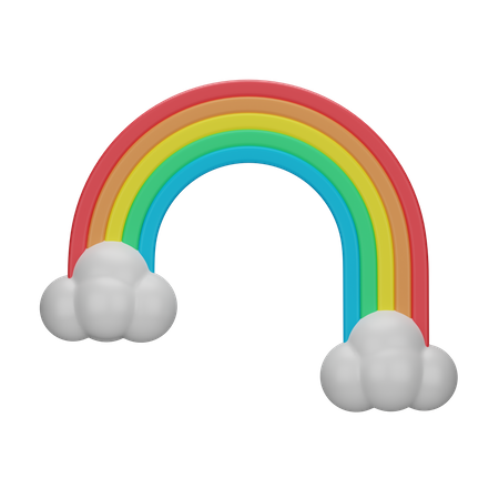 Cloud Rainbow  3D Icon