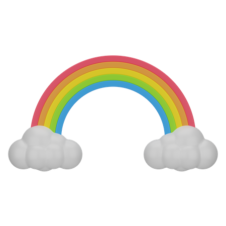 Cloud Rainbow  3D Icon