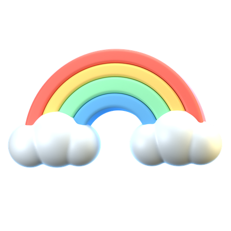 Cloud Rainbow  3D Icon