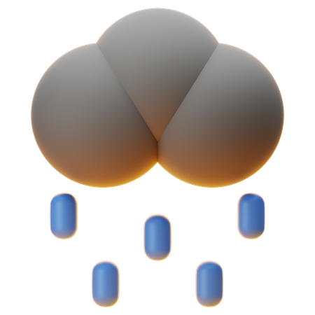 Cloud Raining  3D Icon