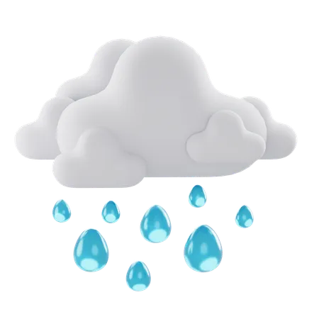 Cloud Raining  3D Icon