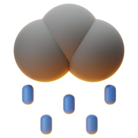 Cloud Raining  3D Icon