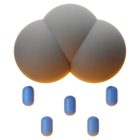 Cloud Raining  3D Icon
