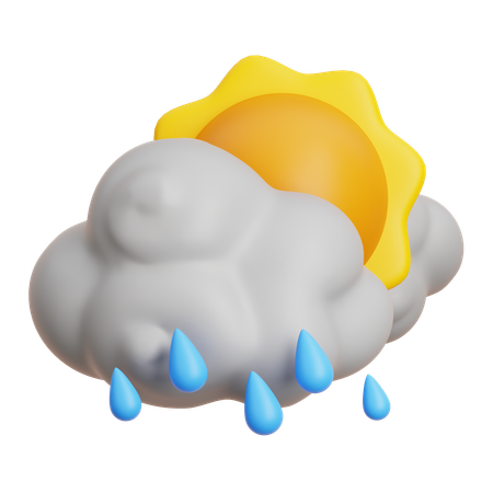 Cloud Raining  3D Icon