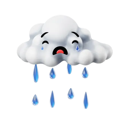 Cloud Raining  3D Icon
