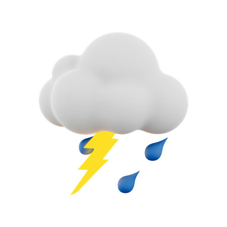 Cloud Rainy Storm  3D Icon