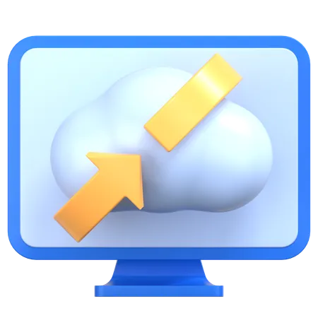 Cloud recovery  3D Icon
