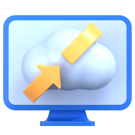 Cloud recovery  3D Icon