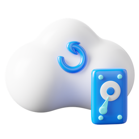 Cloud Relaod 3D Icon