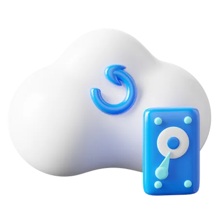 Cloud Relaod 3D Icon