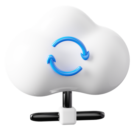 Cloud Reload 3D Icon