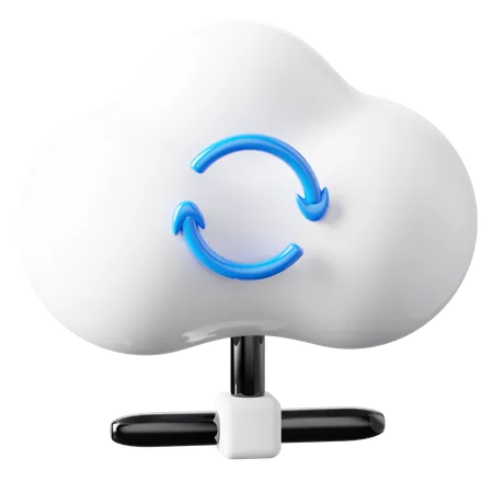 Cloud Reload 3D Icon
