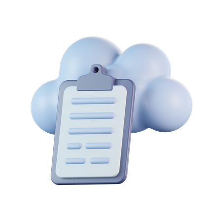 Cloud Reporting  3D Icon